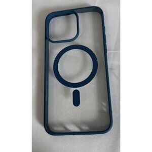 iPhone 14 Pro Max+/iphone15 Pro Max Case MagSafe Ring Navy Blue